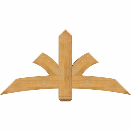 Ekena Millwork Davenport Rough Sawn Timber Gable Bracket, Western Red Cedar, 60"W x 30"H x 6"D x 6"F, 12/12 Pitch GBW060X30X0606DAV00RWR